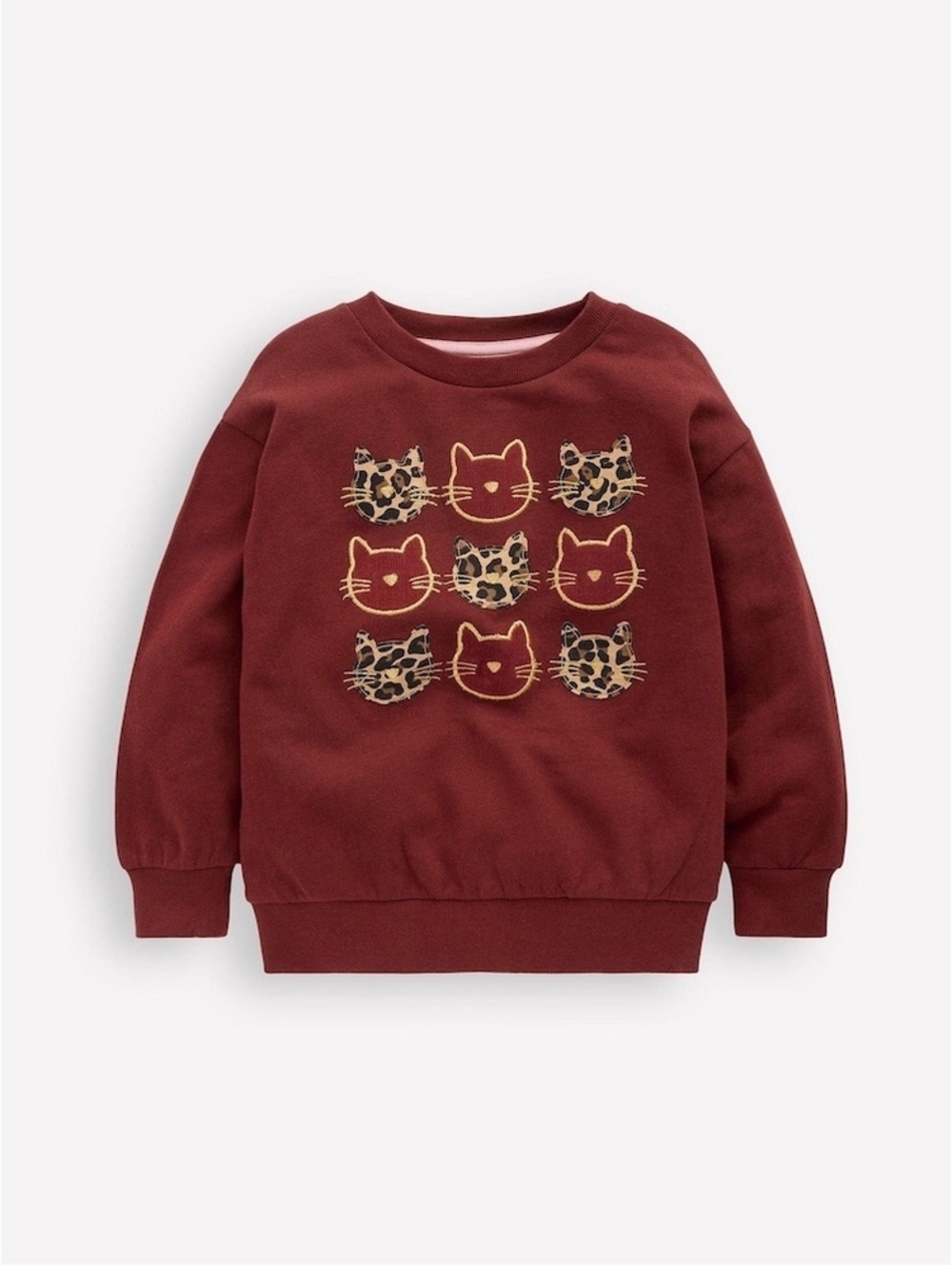 Mini Boden Cat Appliqué Sweatshirt Sz 4-5 Years